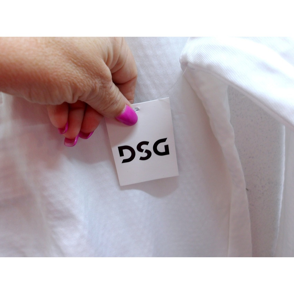 DSG Run Grid 1/4 Zip Women Pure White Fleece Mesh Pullover GAW24202 Size M NEW - Picture 4 of 8